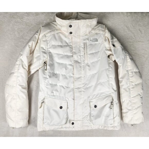 The North Face Cryptic Jacket Women's Small 600 Fill Recco Cream/White - Picture 1 of 16